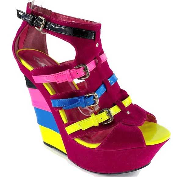 Wedge Sandals Platform Women's Buckle Strap Shoes - Picture 3 of 11